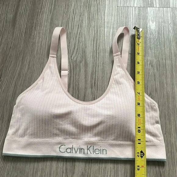 CALVIN KLEIN PINK SPORT RIBBED SEANLESS BRA ADJUSTABLE STRAPS SIZE M - Picture 12 of 12
